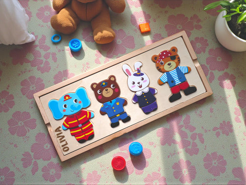 Wooden Dress Up Puzzle Box