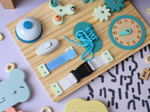 Montessori Wooden Busy Board