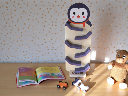 Wooden Car Ramp Race Track Toy