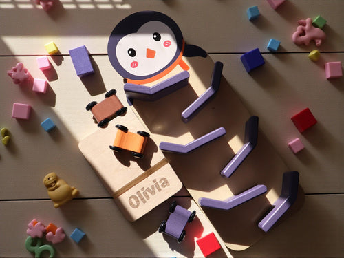 Wooden Car Ramp Race Track Toy