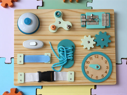 Montessori Wooden Busy Board